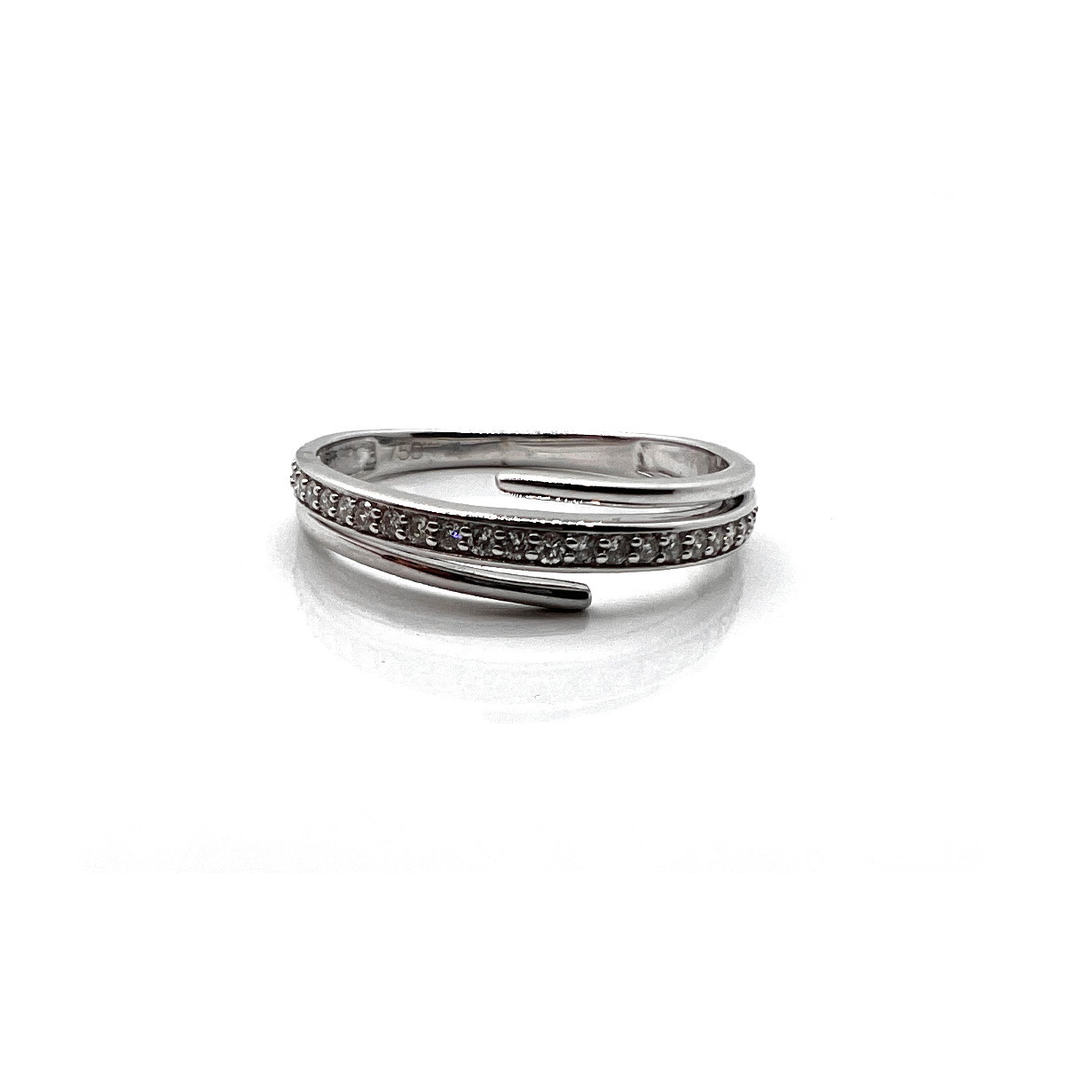 ANILLO O/BLANCO Y BRILLANTES 0.12 QT
