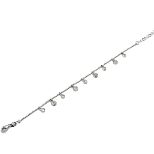 PULSERA MOTIVOS PLATA Y CIRCONITAS