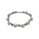 PULSERA PLATA PERLAS KESHI ORO 9K Y BTES