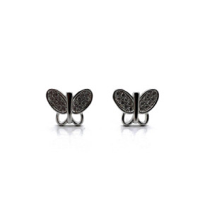 PENDIENTES MARIPOSAS PLATA Y CIRCONITAS