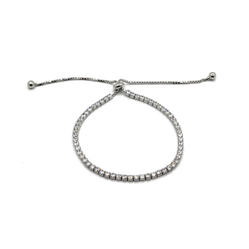 PULSERA RIVIERE PLATA Y CIRCONITAS