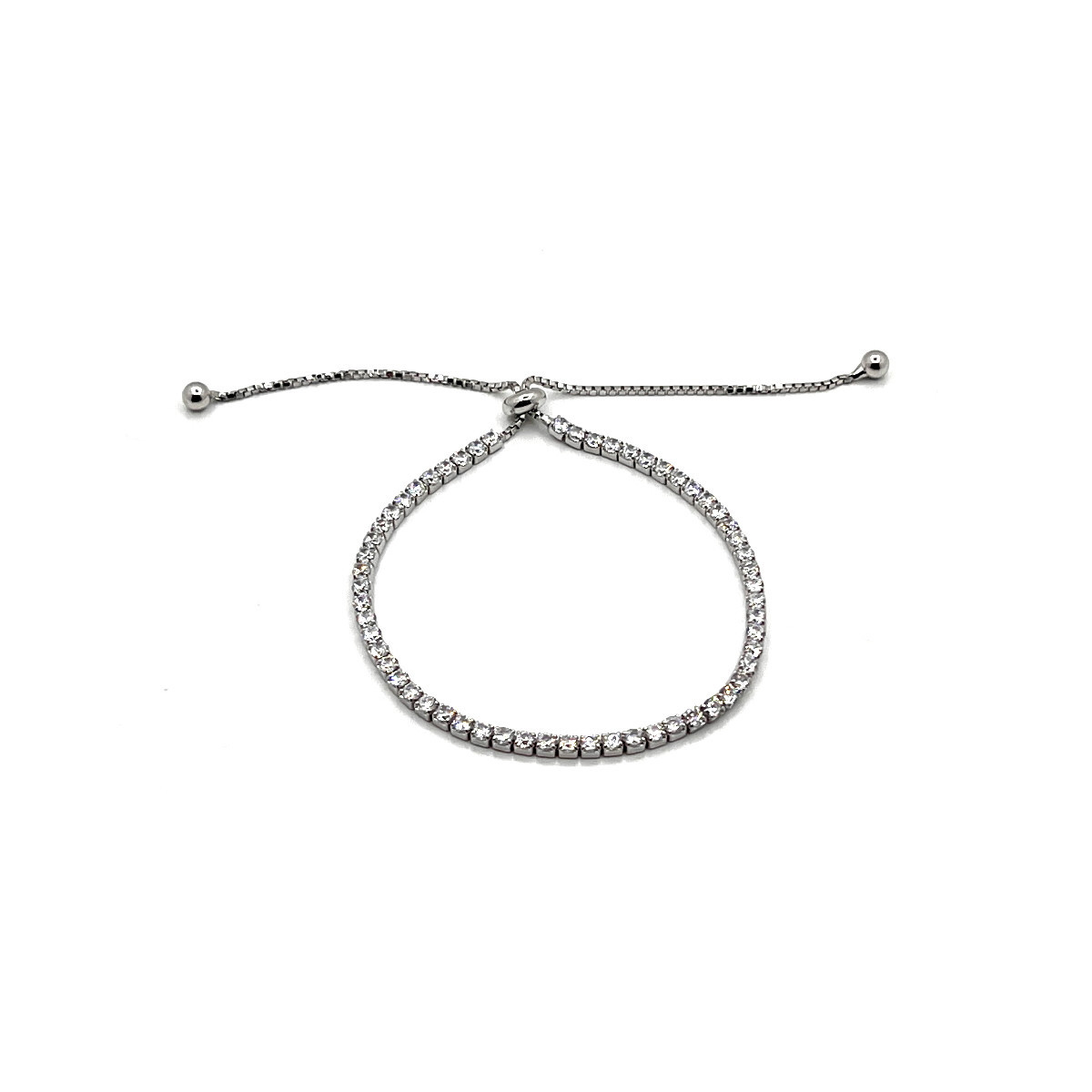 PULSERA RIVIERE PLATA Y CIRCONITAS