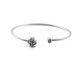 PULSERA RIGIDA PLATA Y CIRCONITAS
