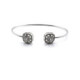 PULSERA RIGIDA PLATA Y CIRCONITAS