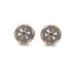 PENDIENTES BICOLOR PLATA Y CIRCONITAS