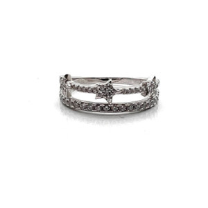 ANILLO PLATA Y CIRCONITAS