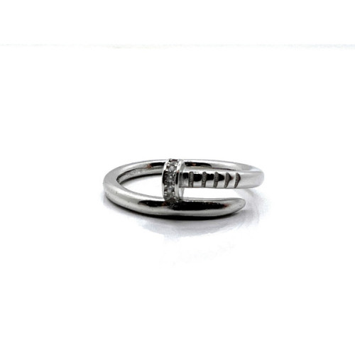 ANILLO TORNILLO PLATA Y CIRCONITAS