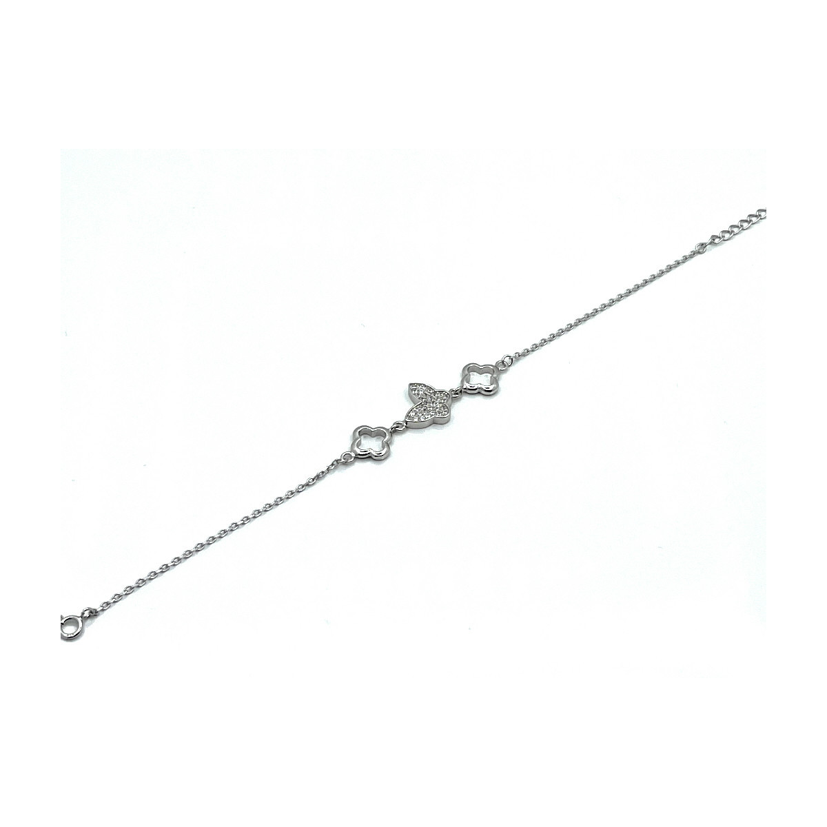 PULSERA PLATA Y CIRCONITAS