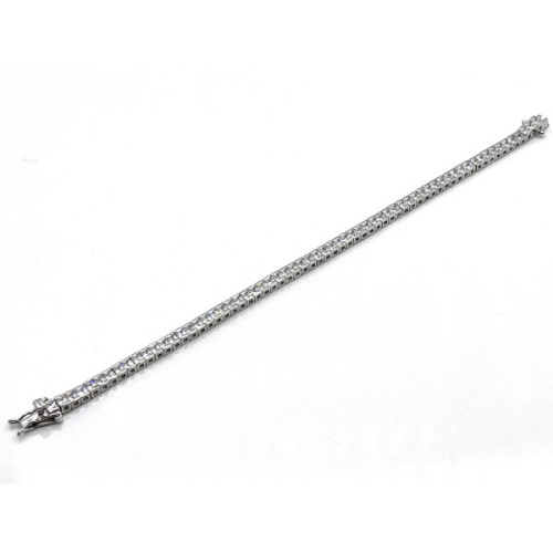 PULSERA RIVIERE PLATA Y CIRCONITAS