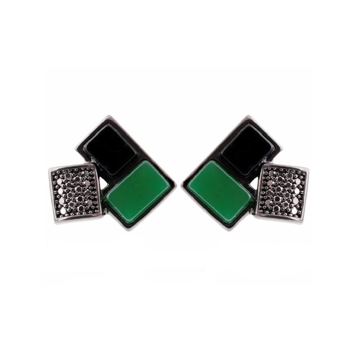 PENDIENTES COLORIDO Y RODIO NEGRO
