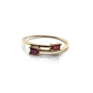 ANILLO ORO Y RUBIES