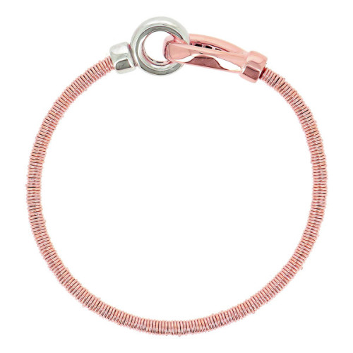 PULSERA ELEGANCE PLATA Y PLATA ROSA