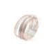 PULSERA DNA PLATA RODIO Y PLATA ROSA