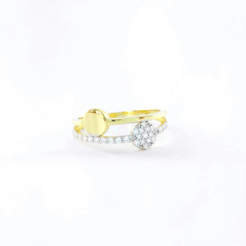ANILLO ORO Y CIRCONITAS
