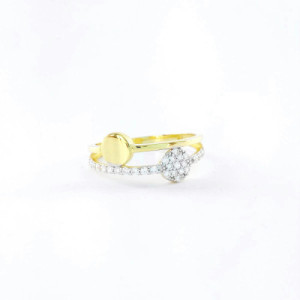 ANILLO ORO Y CIRCONITAS