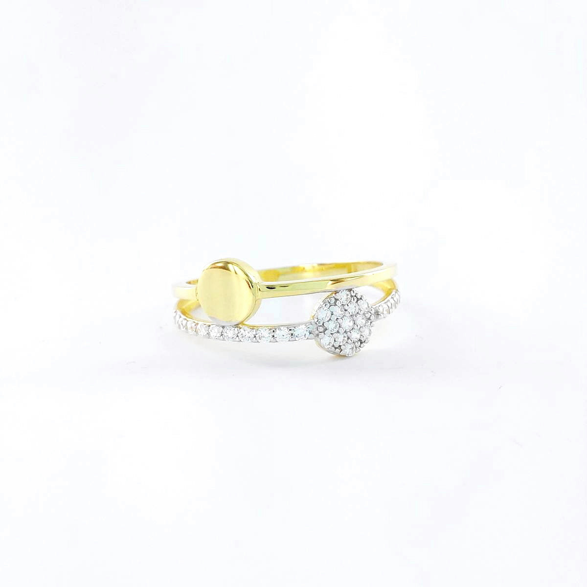 ANILLO ORO Y CIRCONITAS
