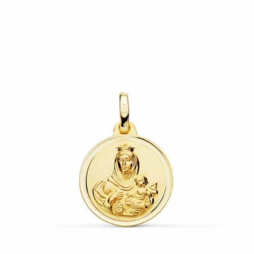 MEDALLA ORO VIRGEN DEL CARMEN 16 MM