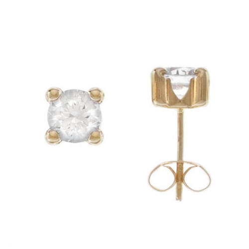 PENDIENTES ORO 4 GARRAS 5 MM