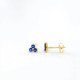 PENDIENTES 3 GARRAS PIEDRA AZUL PRESION