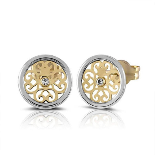 PENDIENTES ORO BICOLOR CIRCONITAS