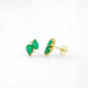 PENDIENTES ORO ESMARALDA Y CIRCONITAS