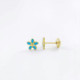 PENDIENTES ORO BEBE ESMALTE AZUL