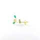 PENDIENTES ORO ESMERALDAS Y CIRCONITAS