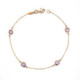 PULSERA ORO Y PIEDRAS COLOR