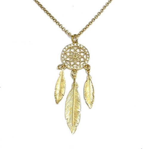 COLLAR PLATA BAÑADA ORO