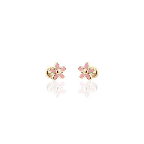 PENDIENTES BEBE ORO Y ESMALTE