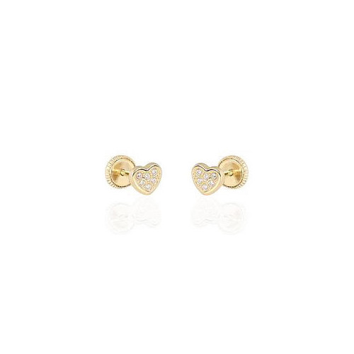 PENDIENTES BEBE ORO Y CIRCONITAS