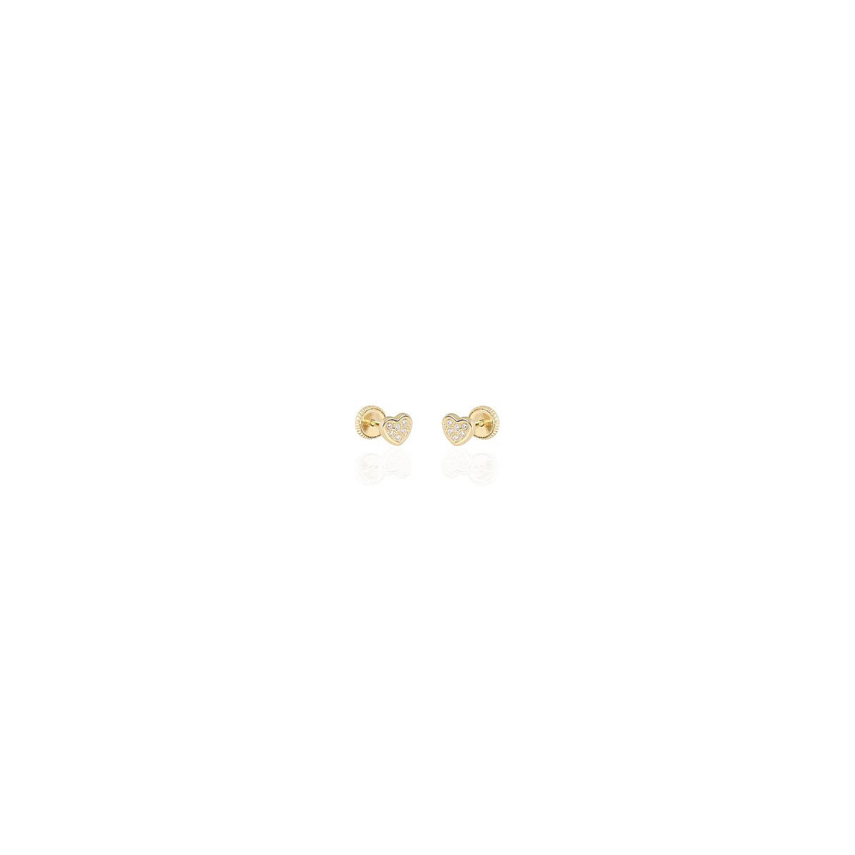 PENDIENTES BEBE ORO Y CIRCONITAS