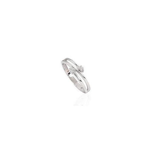 ANILLO ORO BLANCO Y CIRCONITAS
