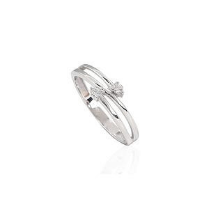ANILLO ORO BLANCO Y CIRCONITAS