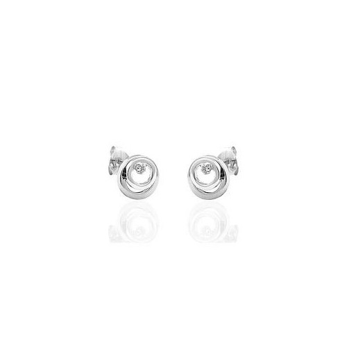PENDIENTES ORO BLANCO Y CIRCONITAS