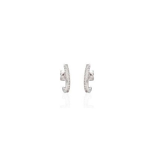 PENDIENTES ORO BLANCO Y CIRCONITAS