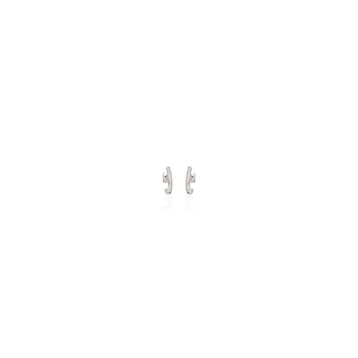 PENDIENTES ORO BLANCO Y CIRCONITAS
