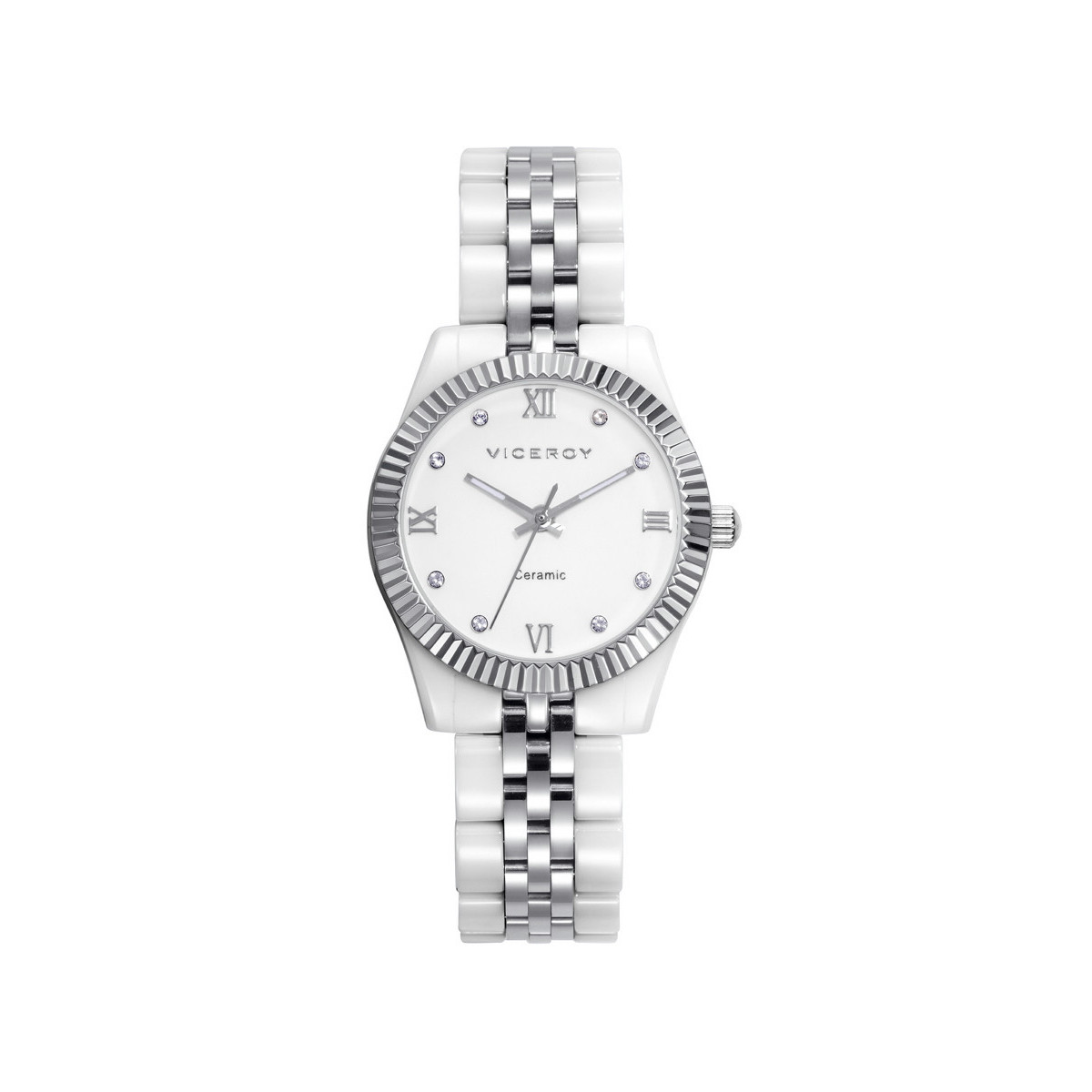 RELOJ ACERO Y CERAMICA VICEROY