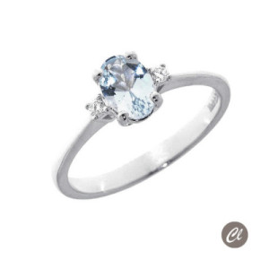 ANILLO O/B BTES 0.04 Y AGUAMARINA 0.70 Q