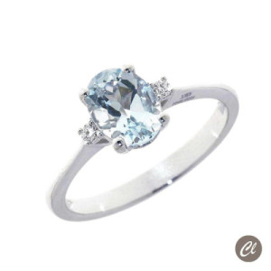 ANILLO O/B BTES 0.06 Y AGUAMARINA 1.60 Q