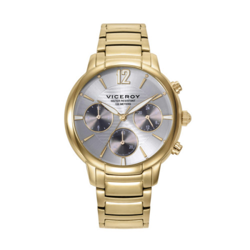 RELOJ ACERO IP DORADO VICEROY