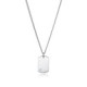 COLLAR ACERO PLACA Y DIAMANTE