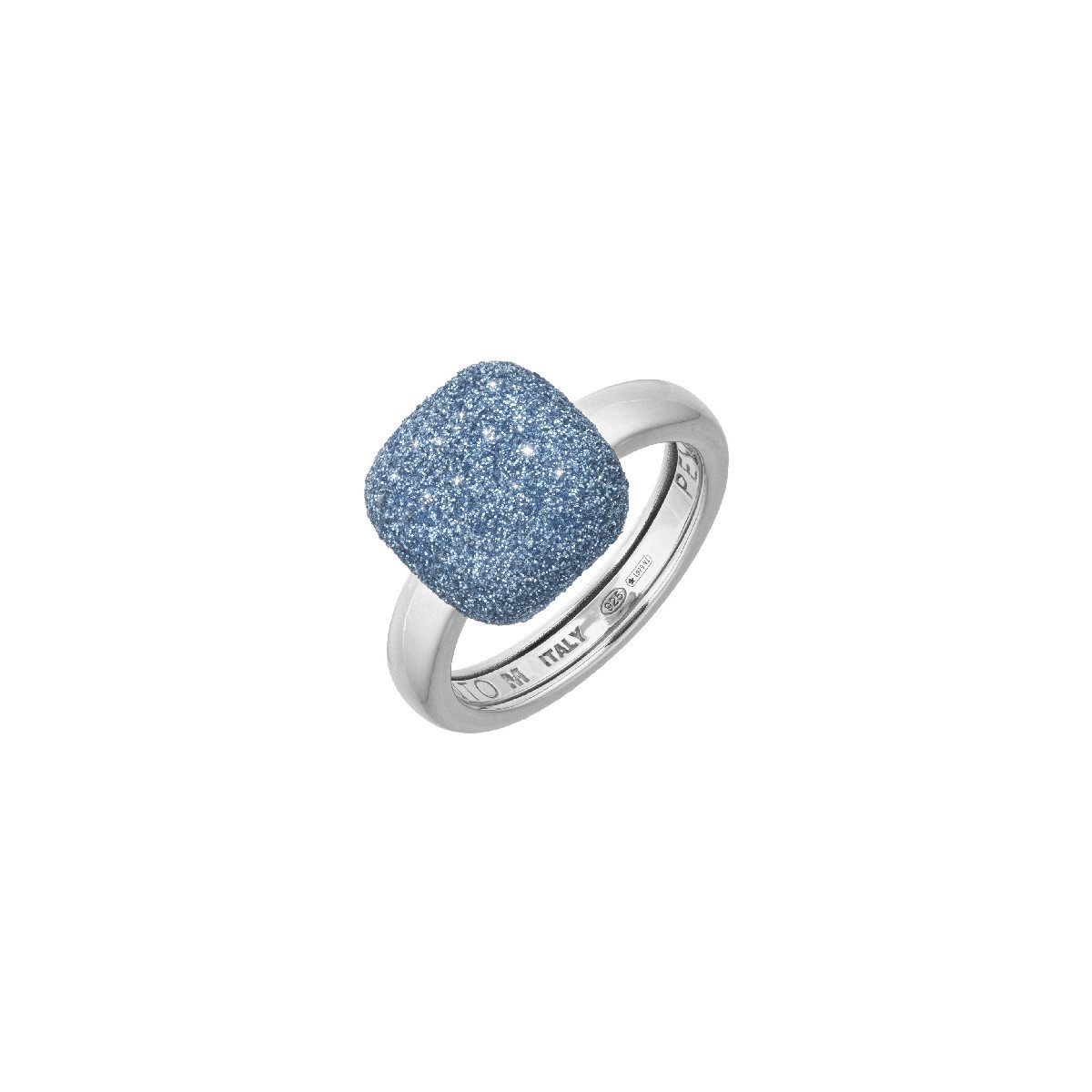 ANILLO PLATA Y POLVO AZUL