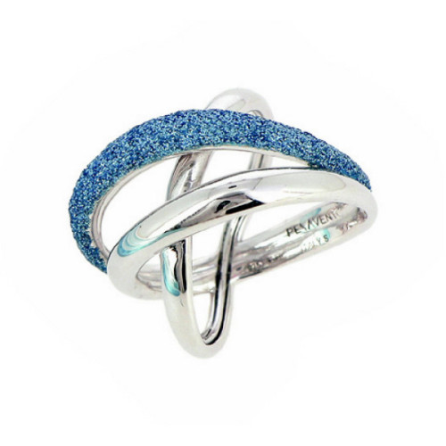 ANILLO PLATA Y POLVO AZUL SANTORINI