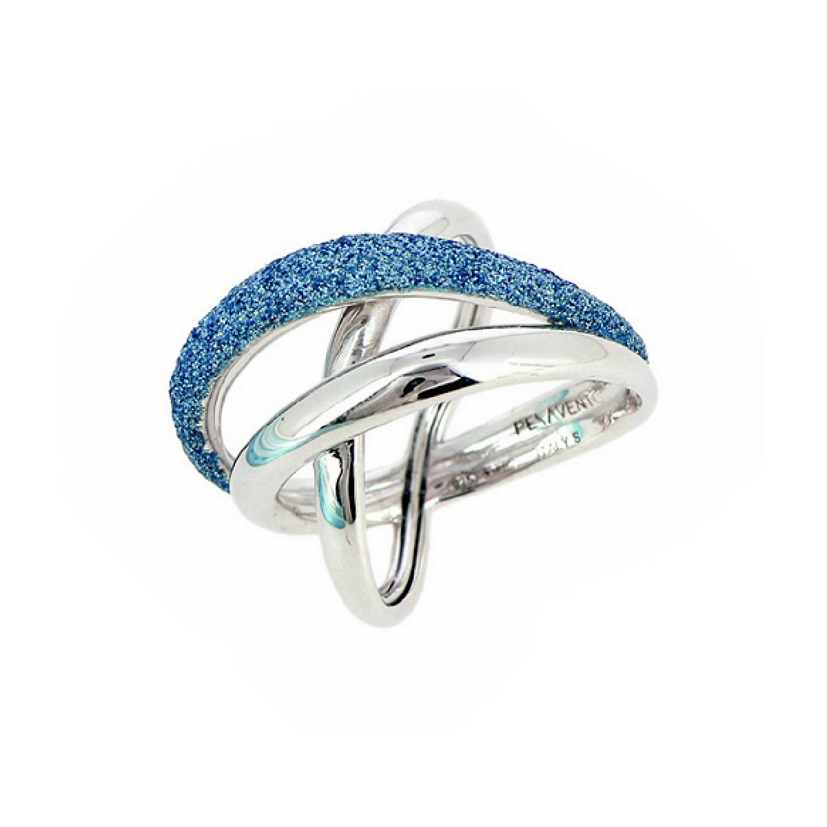 ANILLO PLATA Y POLVO AZUL SANTORINI