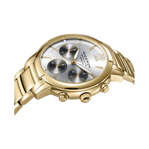 RELOJ ACERO IP DORADO VICEROY