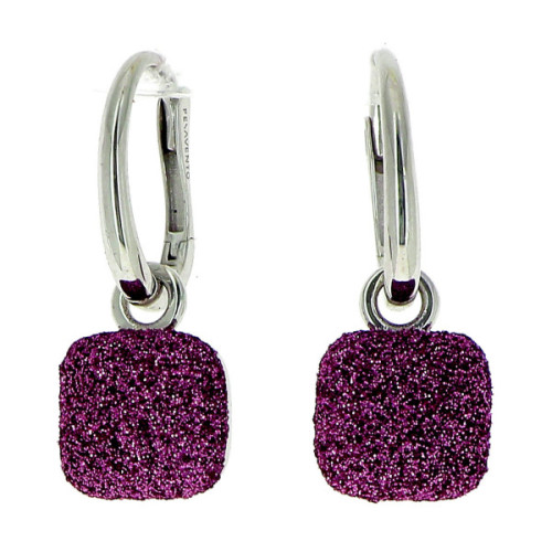 PENDIENTES PLATA Y POLVO ROSA JAIPUR