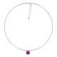 COLLAR PLATA Y POLVO ROSA JAIPUR