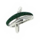 ANILLO PLATA Y POLVO VERDE FORESTA