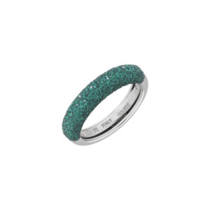 ANILLO PLATA Y POLVO VERDE FORESTA